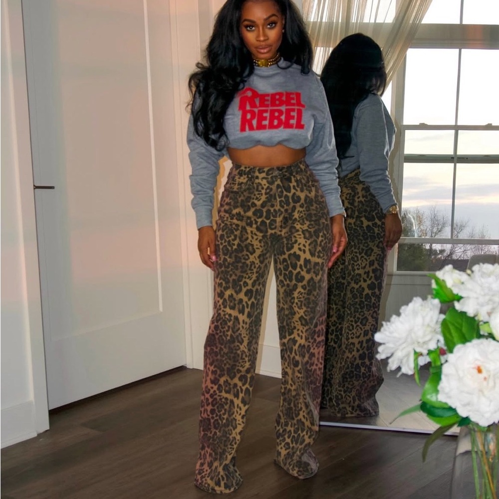 Animal Print Jeans